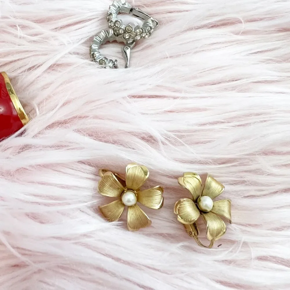Vintage Clip on Earring set-7 pairs